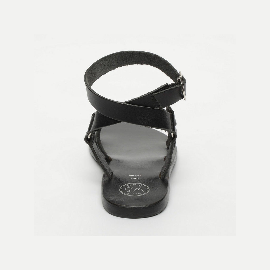 White Sun - Sandales Charel - Black Buff - Black