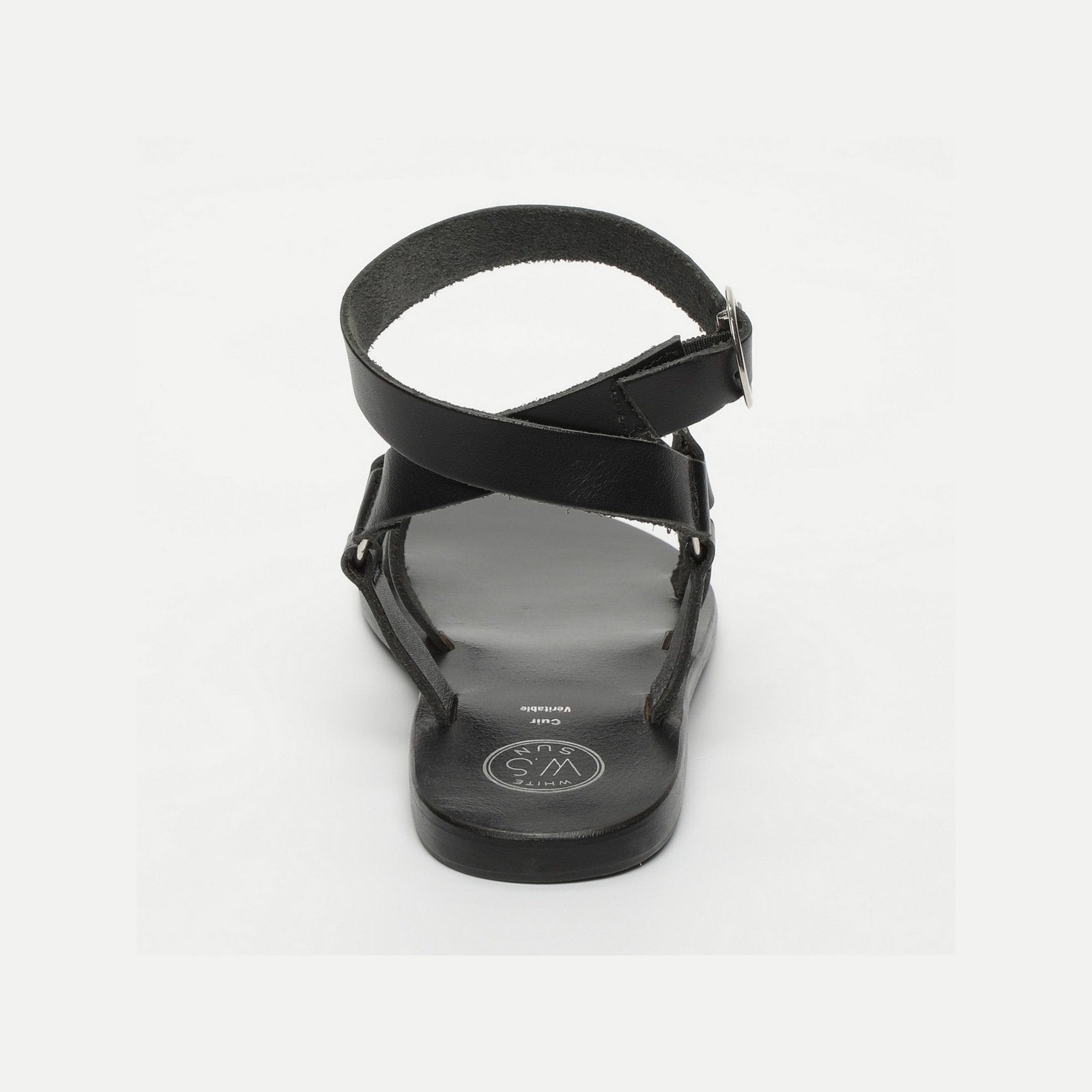 White Sun - Sandales Charel - Black Buff - Black