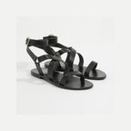 White Sun - Sandales Charel - Black Buff - Black