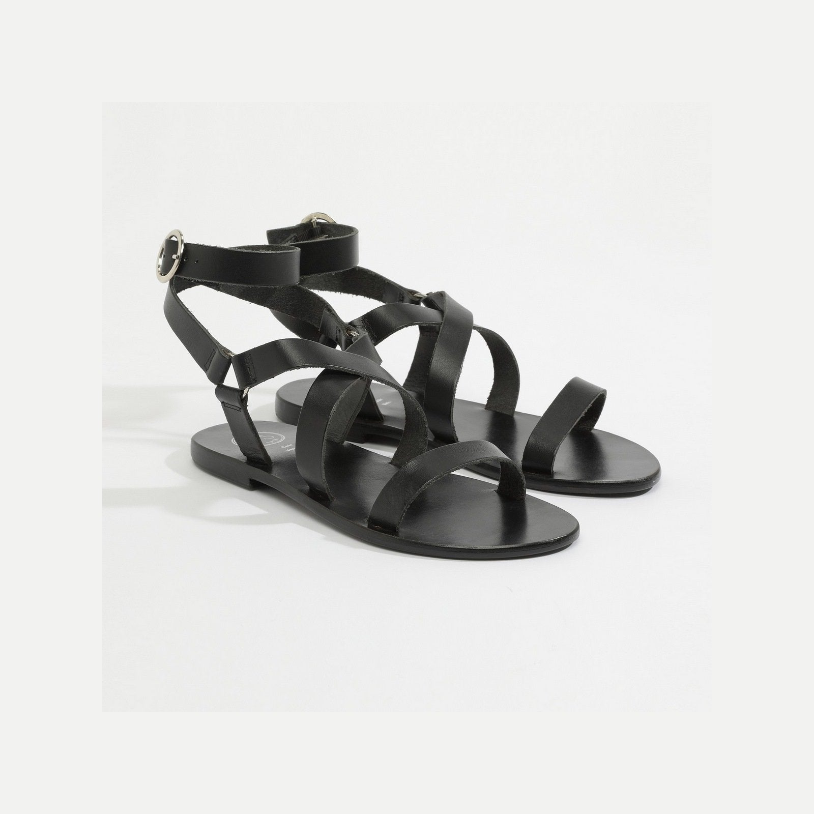 White Sun - Sandales Charel - Black Buff - Black