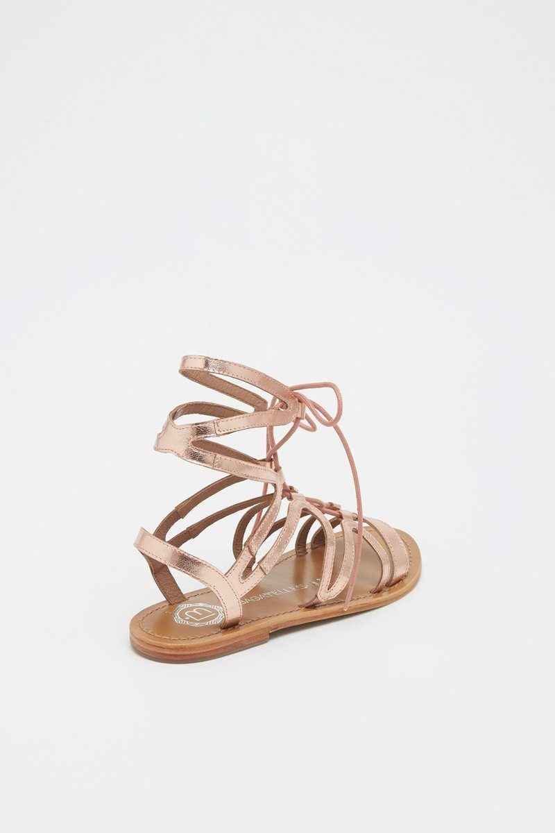 Les Bagatelles - Sandales Crescent - Pink Gold