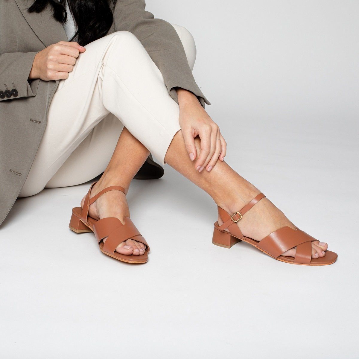 Les Bagatelles - Ethete Heeled Sandals - Camel
