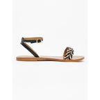 White Sun - Sandales Essentielles Gunnera - Noir Et Or - Femme