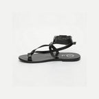 White Sun - Sandalias Hermance - Búfalo negro - Negro