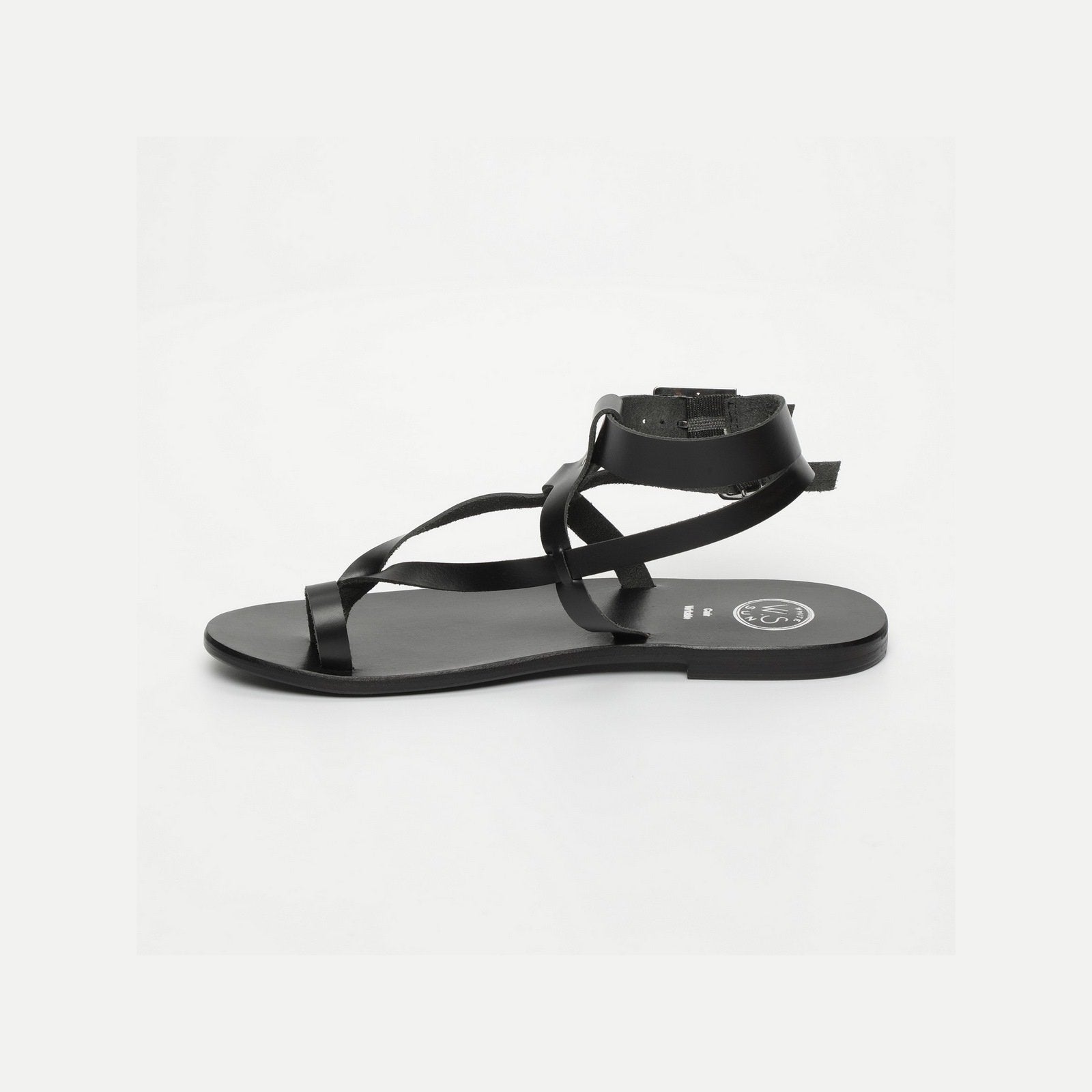 White Sun - Sandalias Hermance - Búfalo negro - Negro