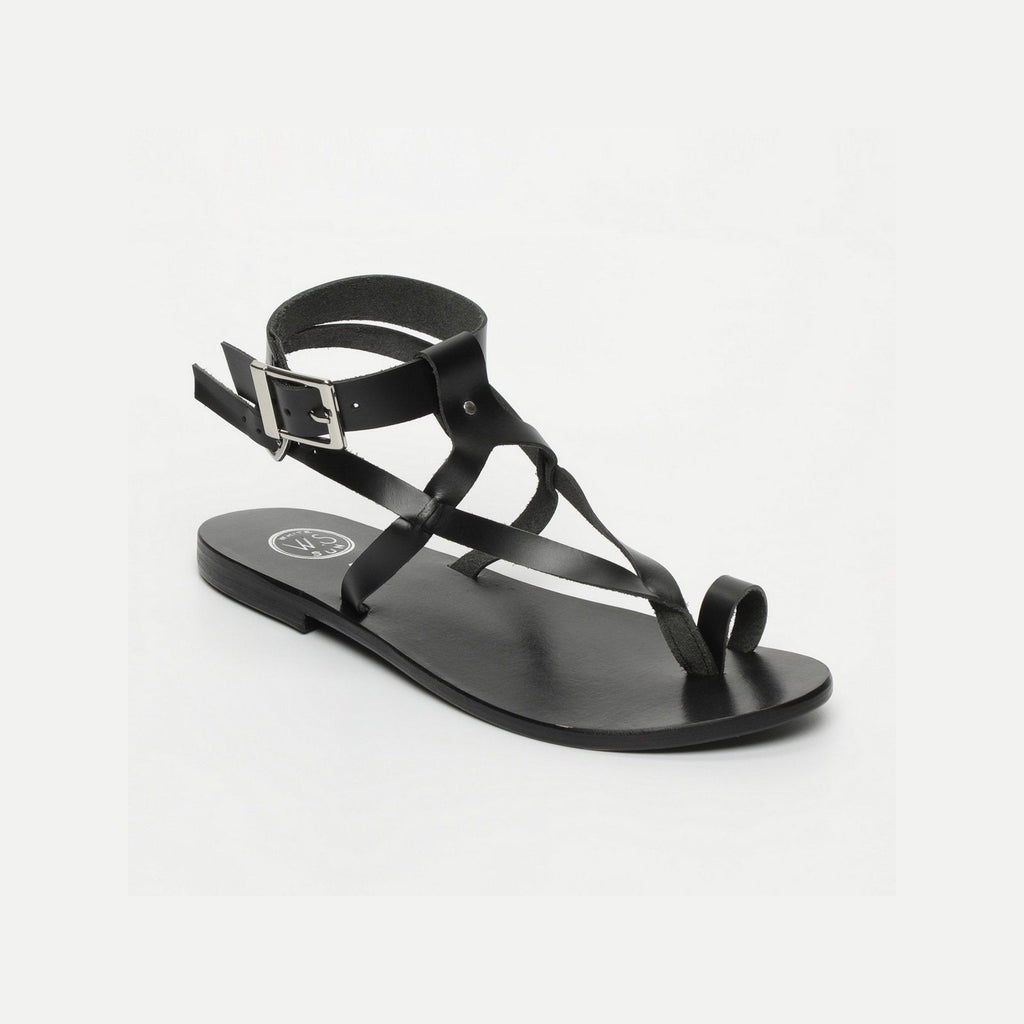 White Sun - Sandalias Hermance - Búfalo negro - Negro