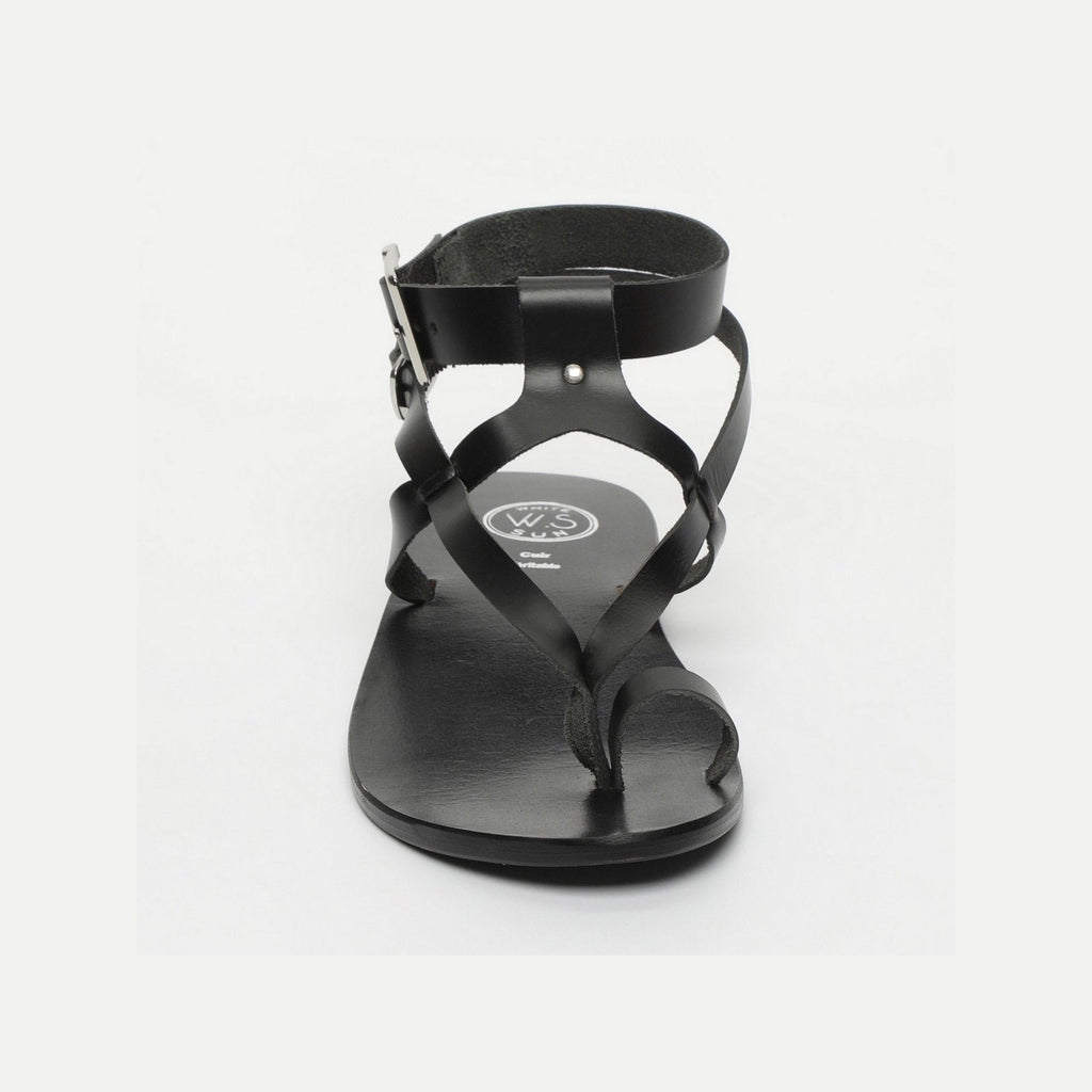 White Sun - Sandalias Hermance - Búfalo negro - Negro