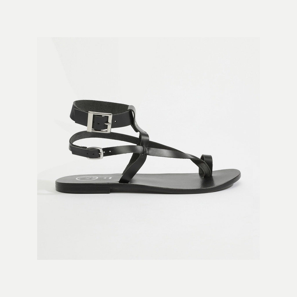 White Sun - Sandalias Hermance - Búfalo negro - Negro