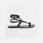 White Sun - Sandalias Hermance - Búfalo negro - Negro