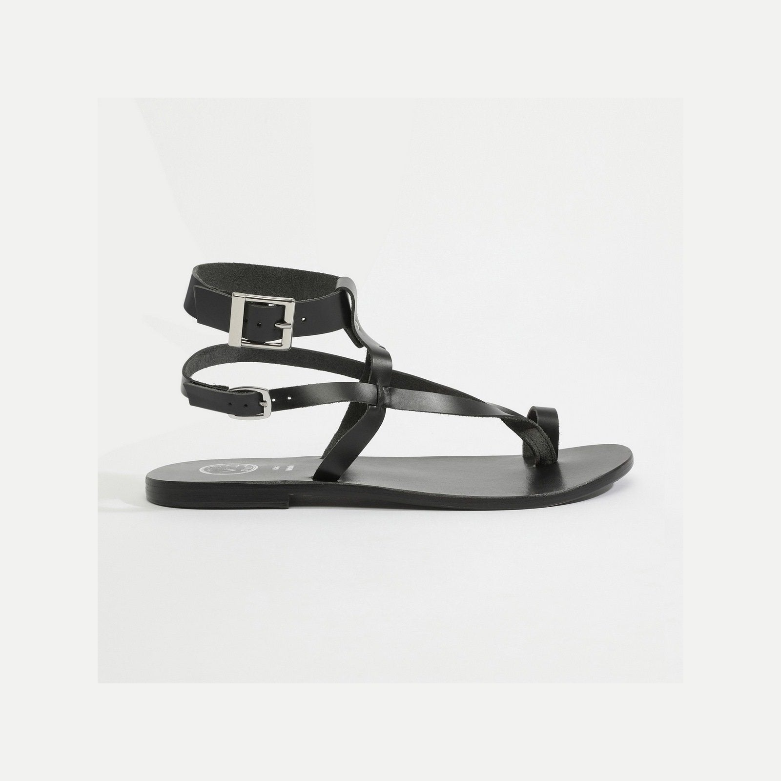 White Sun - Sandalias Hermance - Búfalo negro - Negro