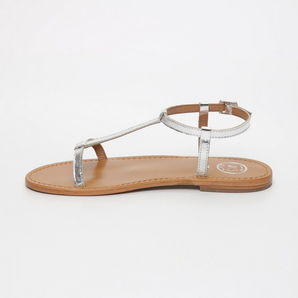 White Sun - Sandalias Lagorn - Piel de cabra plateada - Plateado