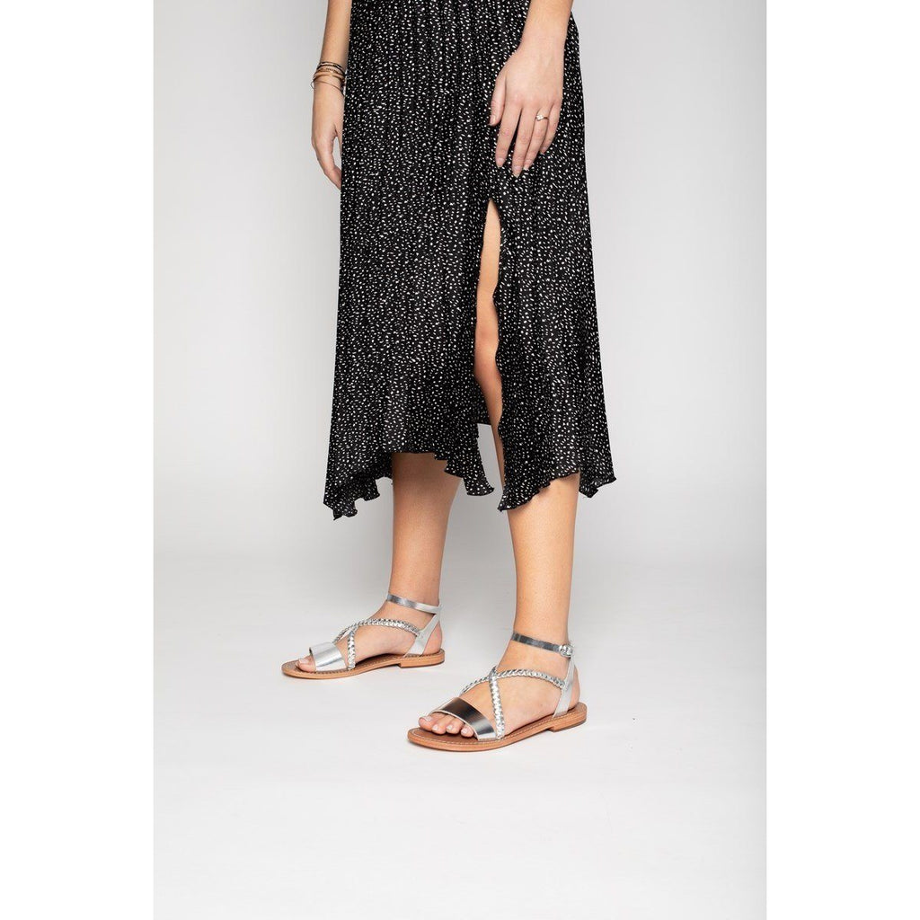 White Sun - Sandalias Leandra - Buff Silver - Silver