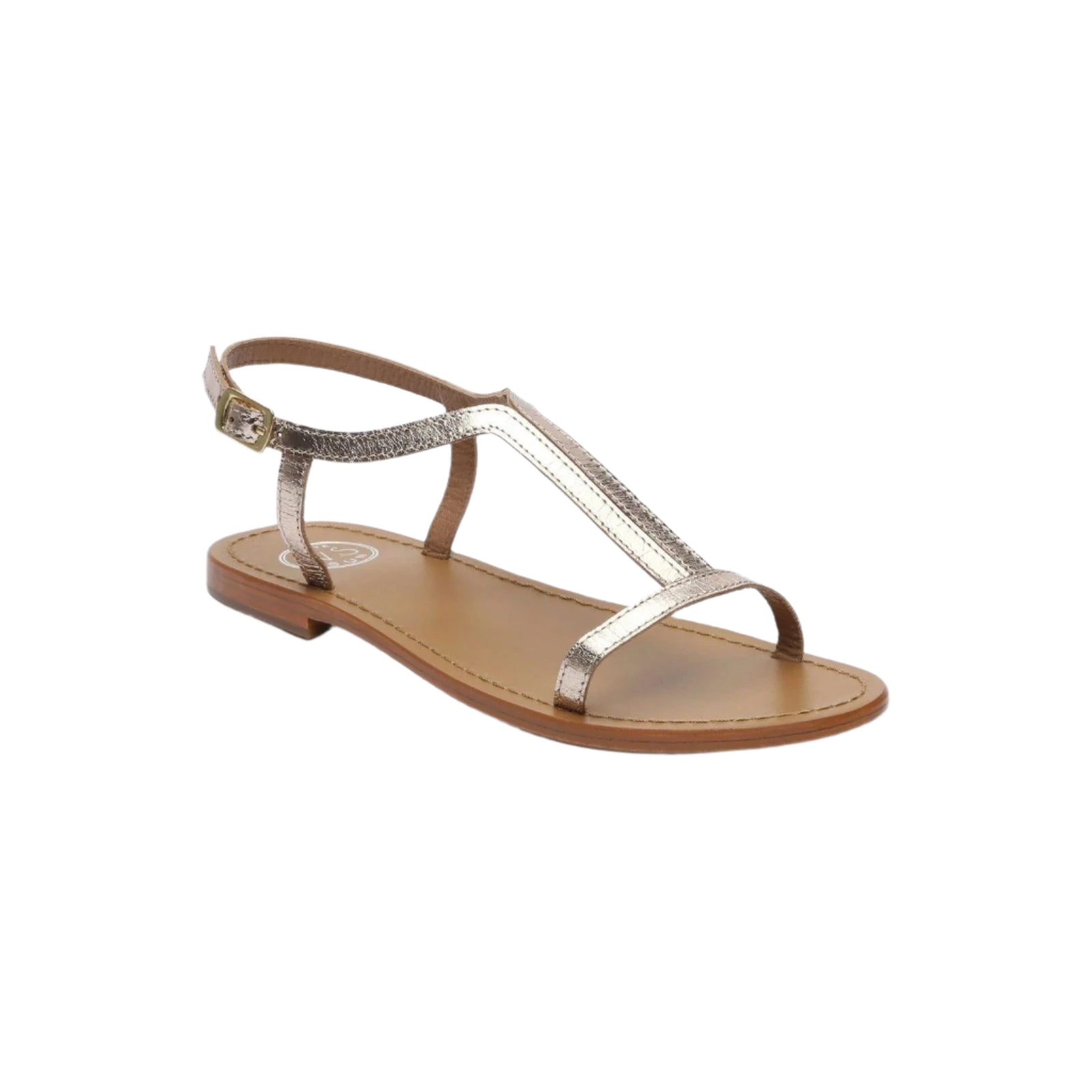 White Sun - Sandalias Miramar - Piel dorada - Dorado