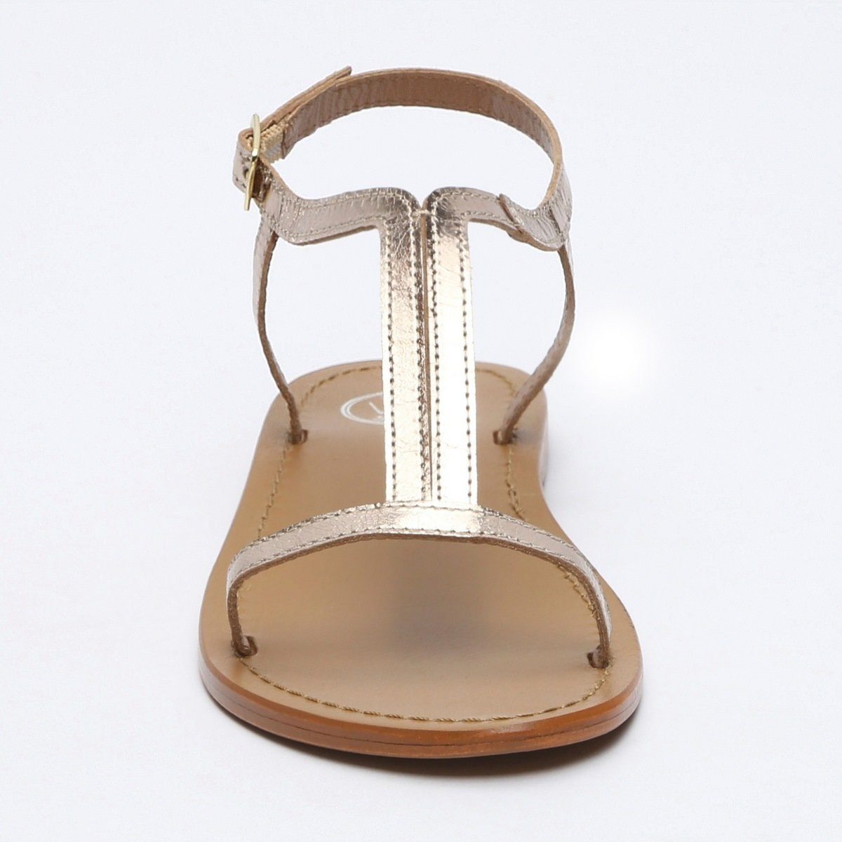 White Sun - Sandalias Miramar - Piel dorada - Dorado