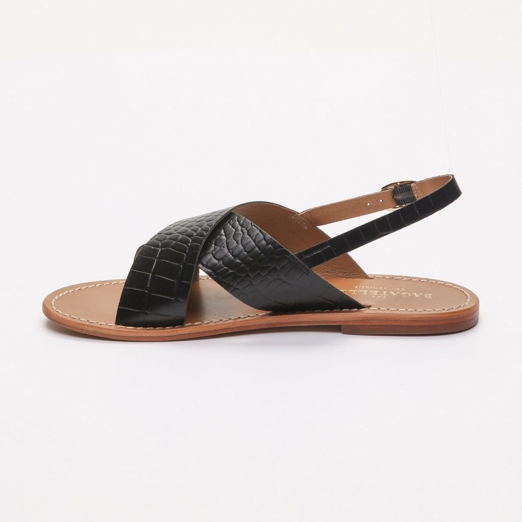 Les Bagatelles - Sandales Sibella - Black Croco