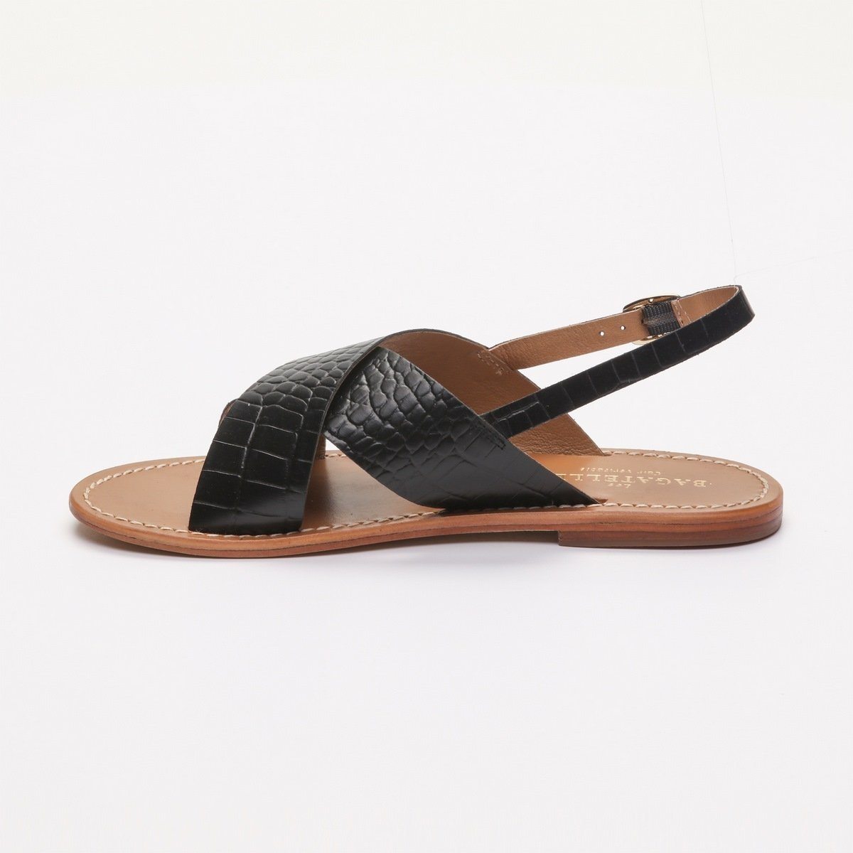 Les Bagatelles - Sandales Sibella - Black Croco