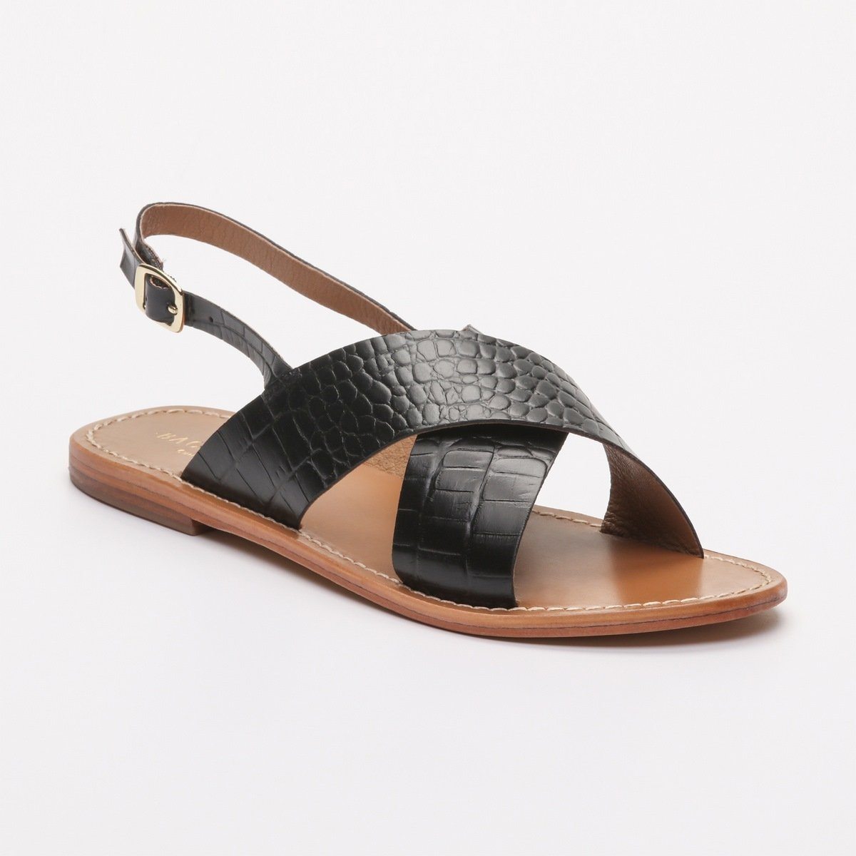 Les Bagatelles - Sandales Sibella - Black Croco