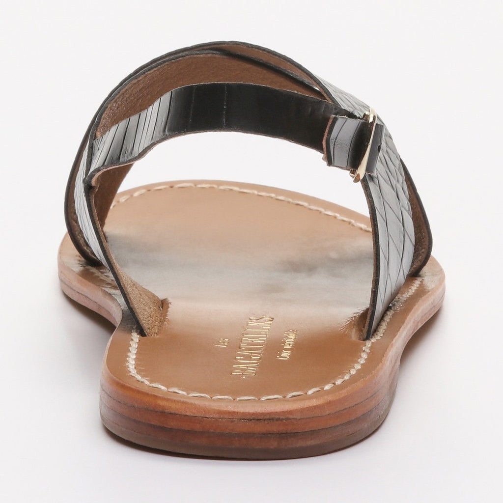 Les Bagatelles - Sandales Sibella - Black Croco