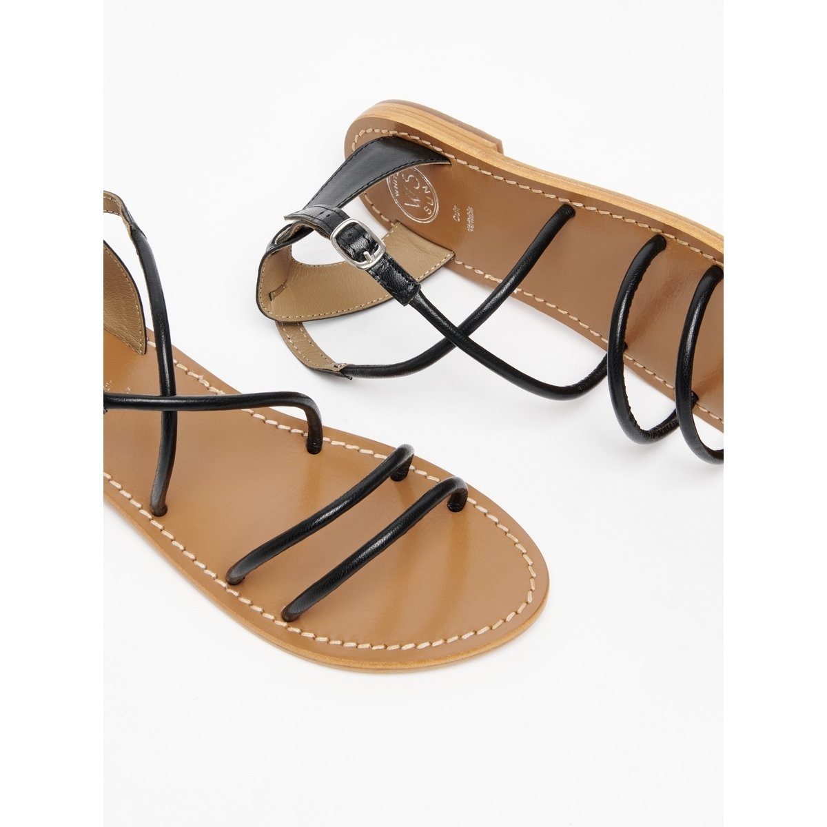 White Sun - Sandales Essentielles Theano - Noir - Femme