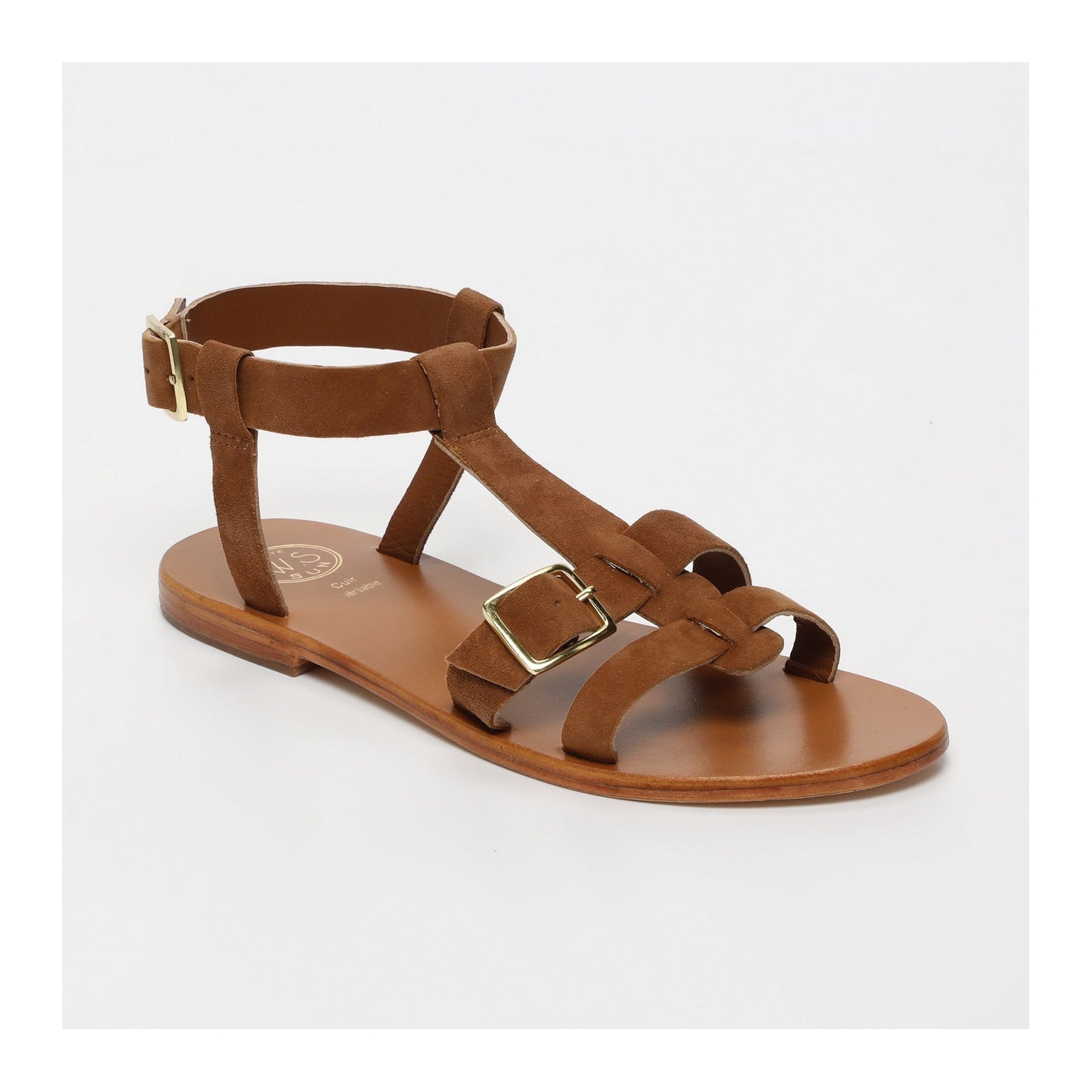 White Sun - Sandales Damyanti - Camel Goat Suede - Camel