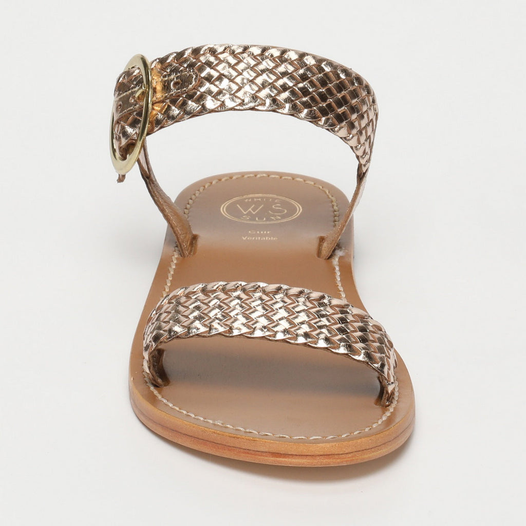 White Sun - Sandalias Tiffany - Piel de cabra dorada - Dorado