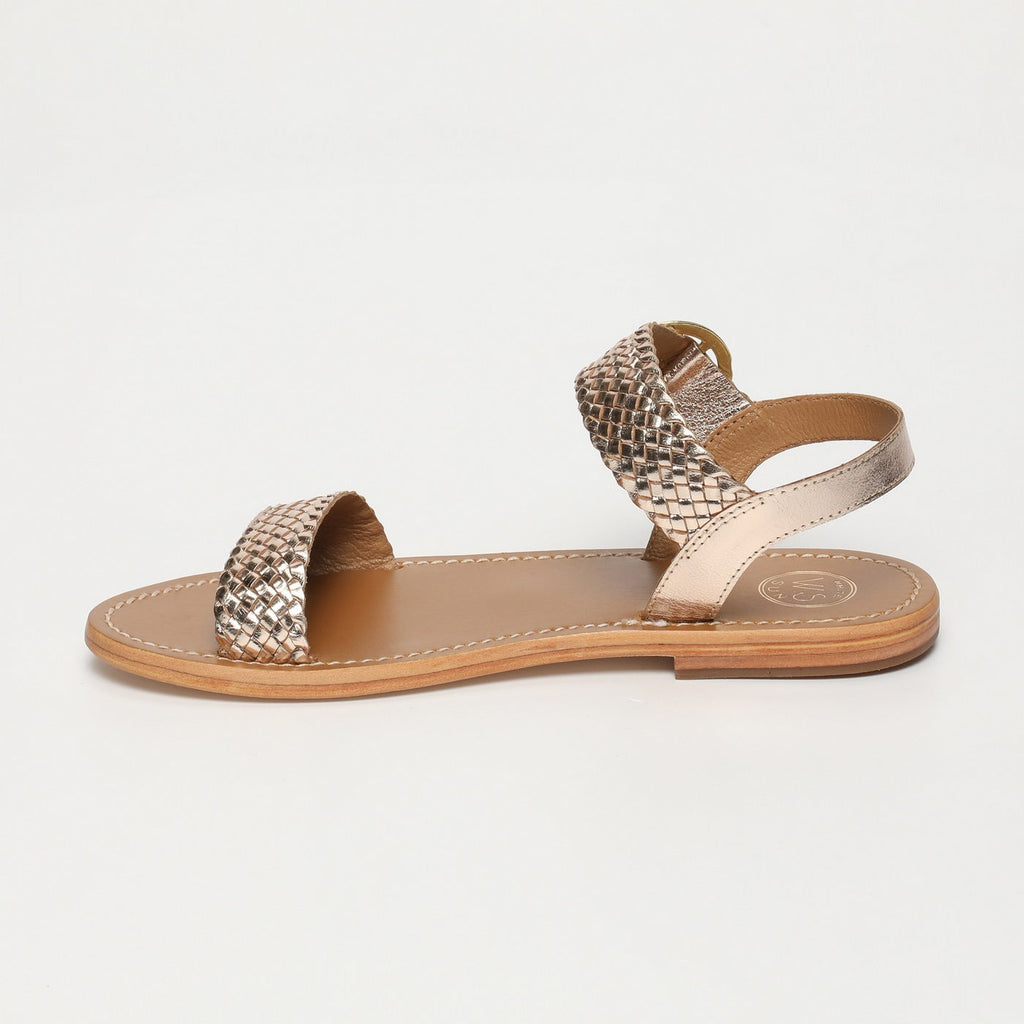 White Sun - Sandalias Tiffany - Piel de cabra dorada - Dorado