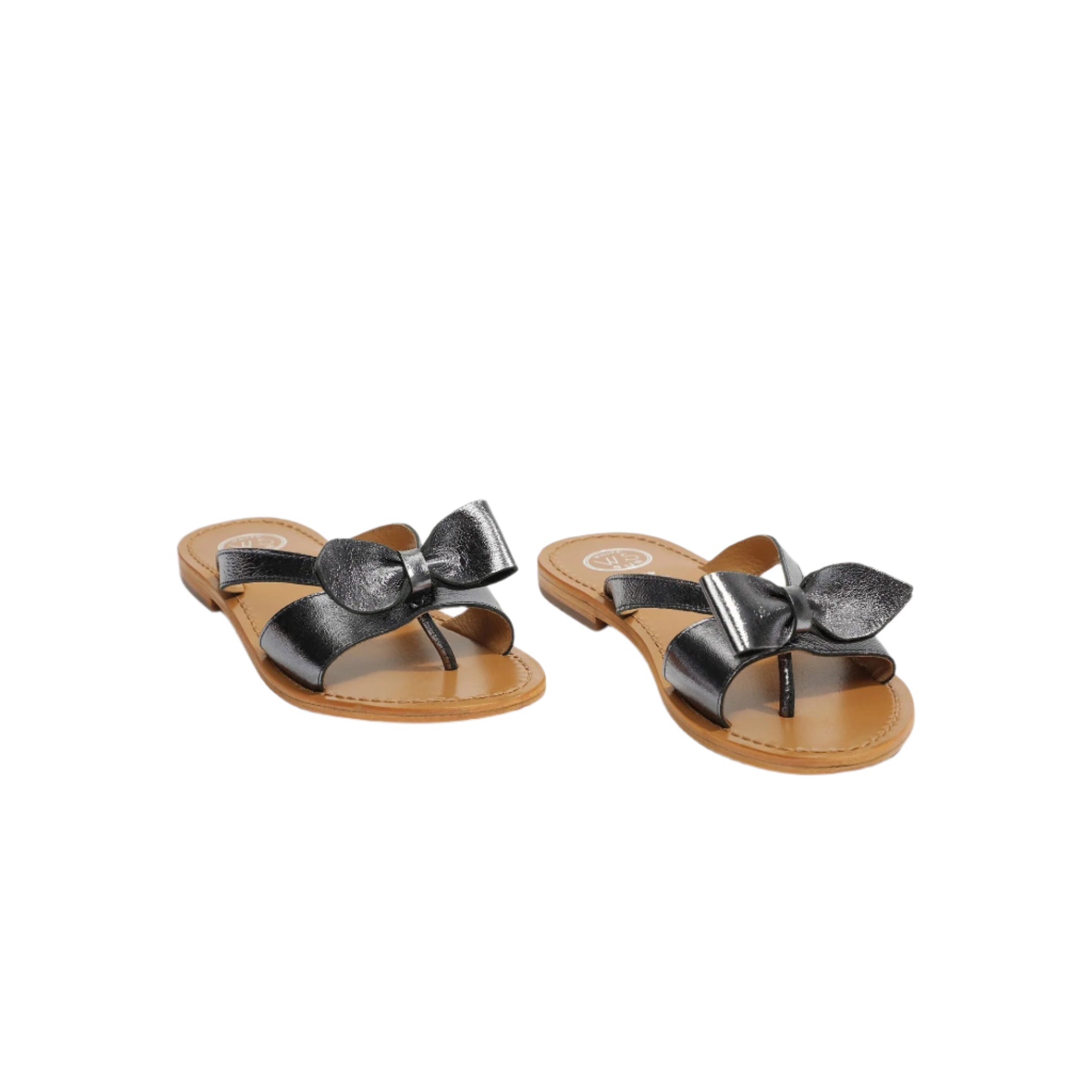 White Sun - Mules Herbita - Goat Black Metallic - Noir