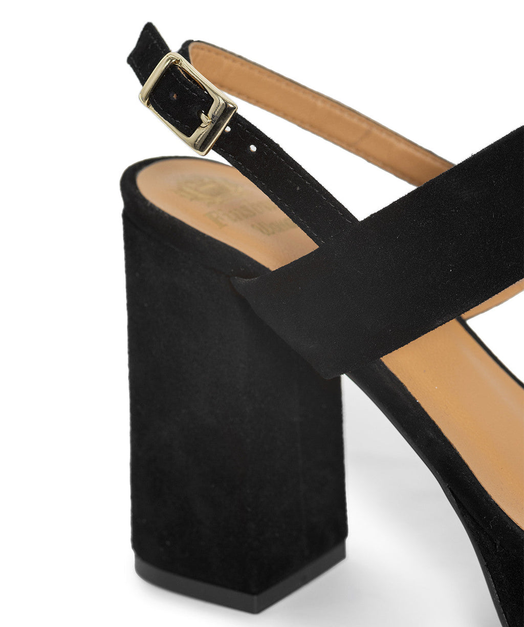 Sandales Janis - Veau Velours Noir