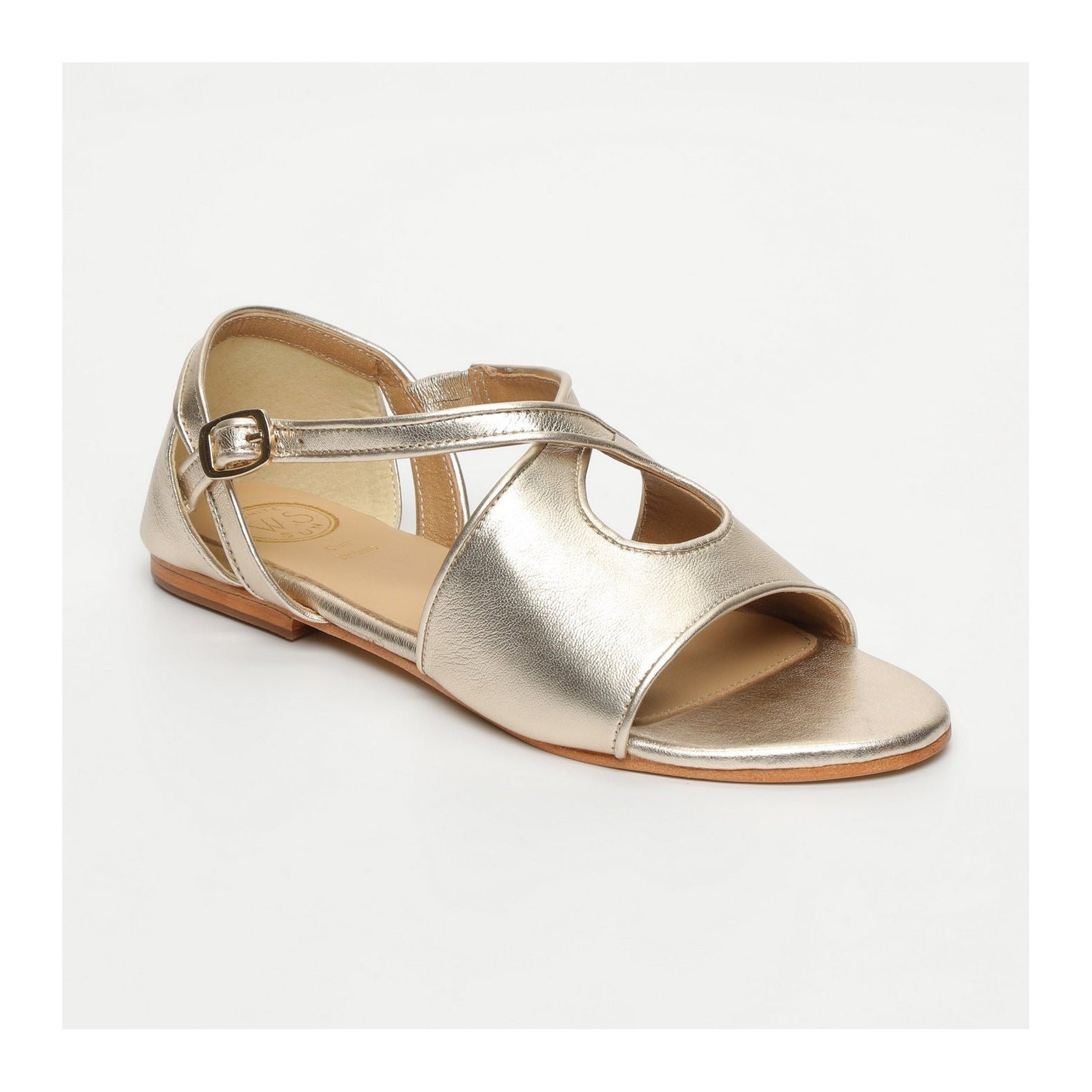 White Sun - Sandalias Kirby - Napa de oveja dorada - Dorado