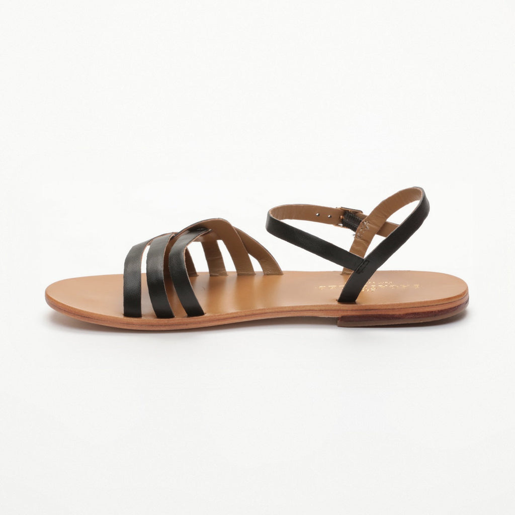 Les Bagatelles - Sandales Plates Lydia Black