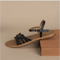 Les Bagatelles - Sandales Plates Lydia Black