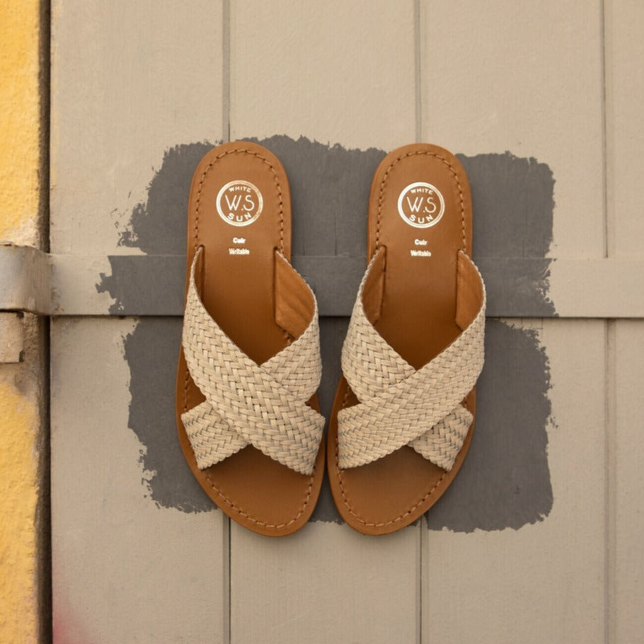 White Sun - Mules Malvarrosa - Marfil