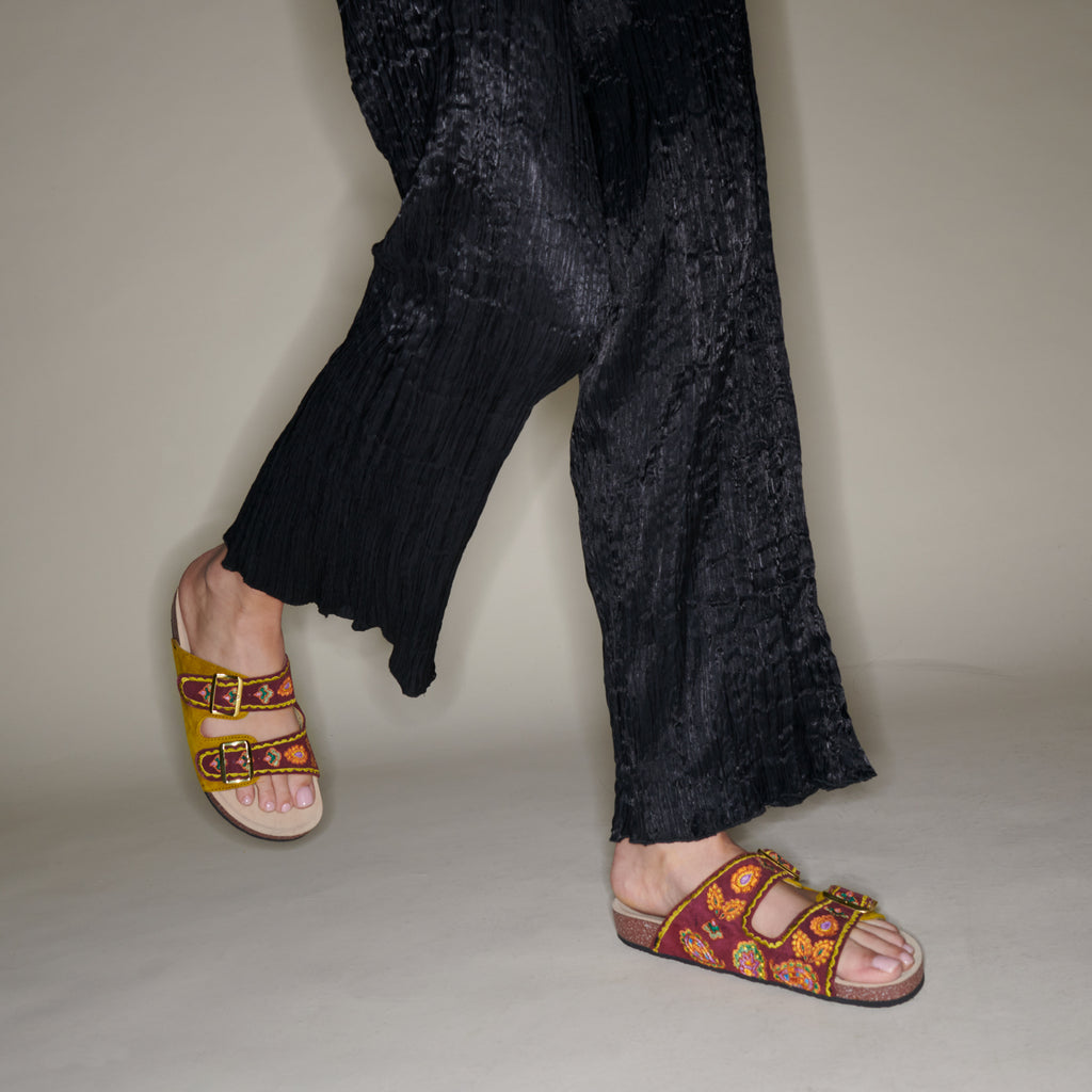 Odette Sandals Leather Purple Cashmere