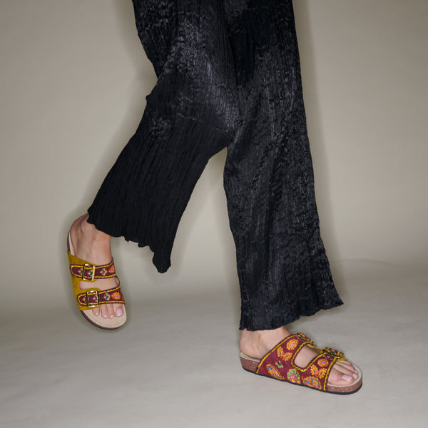 Odette Sandals Leather Purple Cashmere