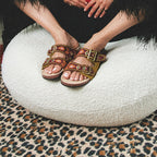 Odette Violet Cashmere Leather Sandals