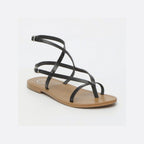 White Sun - Sandales Plates Ceara - Noir - Femme