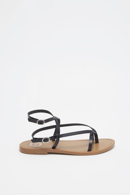 White Sun - Sandales Plates Ceara - Noir - Femme