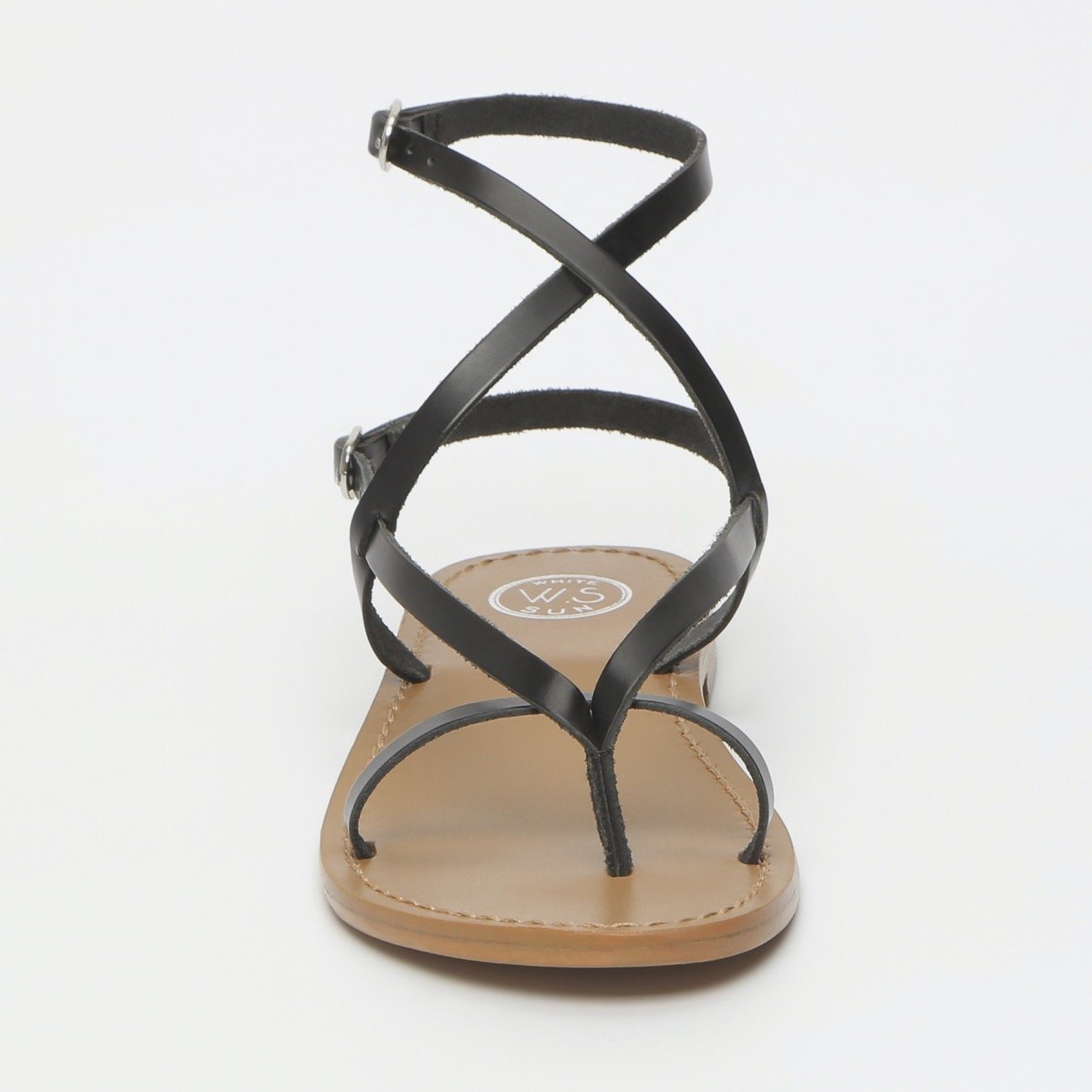 White Sun - Sandales Plates Ceara - Noir - Femme