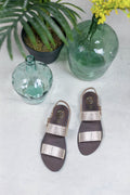 White Sun - Sandales Sawan - Lt Gold Croco Print Goat - Light Gold Croco