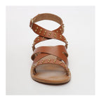 White Sun - Sandales Alcoy - Buff Marron / Studs Gold - Marron