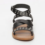 White Sun - Sandalias Alcoy - Buff Black / Studs Silver - Black