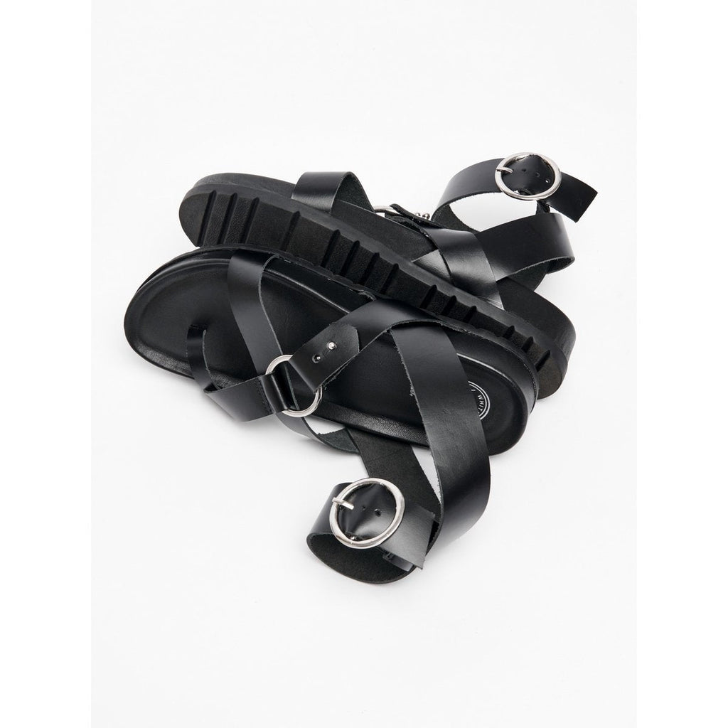 White Sun - Sandales Heia - Black Buff - Black