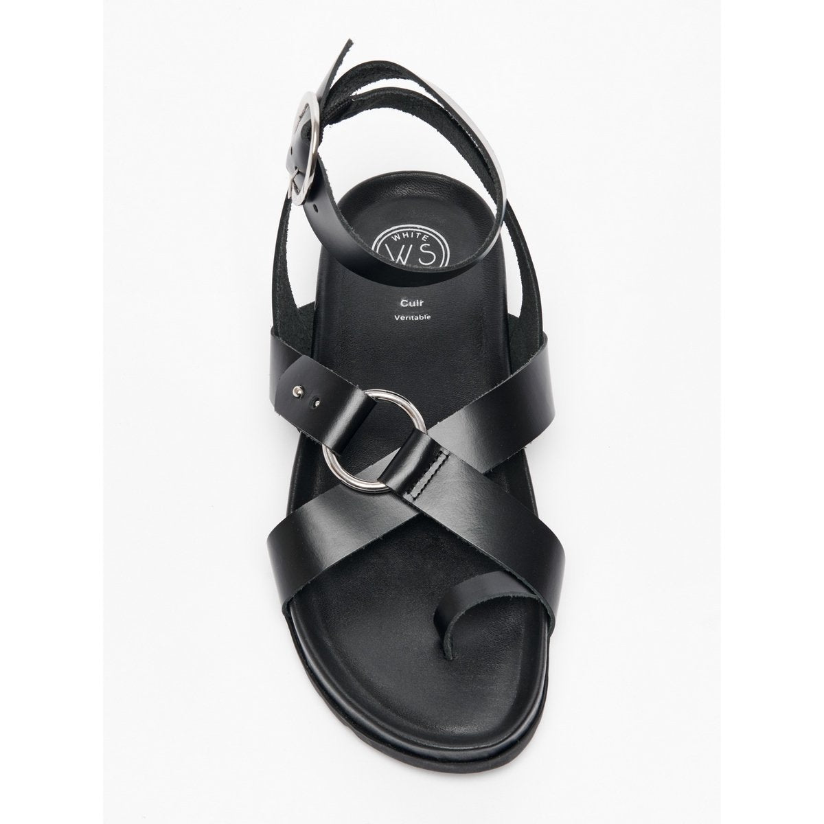 White Sun - Sandales Heia - Black Buff - Black