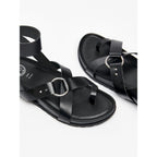 White Sun - Sandales Heia - Black Buff - Black