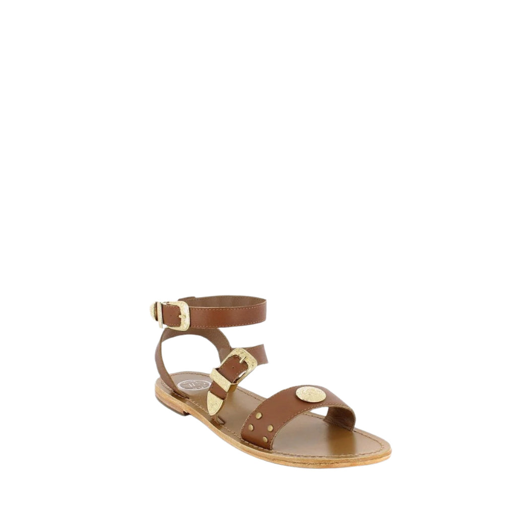 White Sun - Sandalias Macarella - Piel de cabra marrón - Marrón