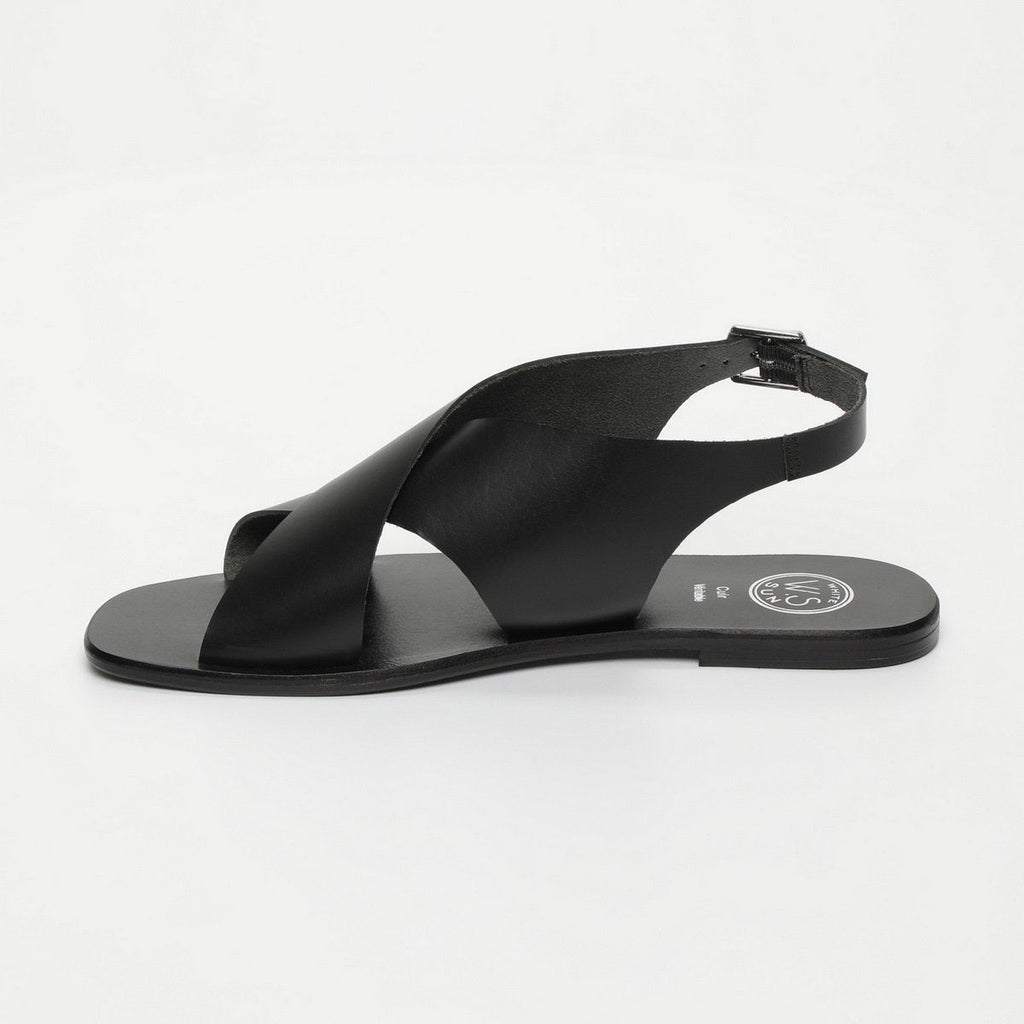 White Sun - Sandales Mawalter - Black Buff - Black