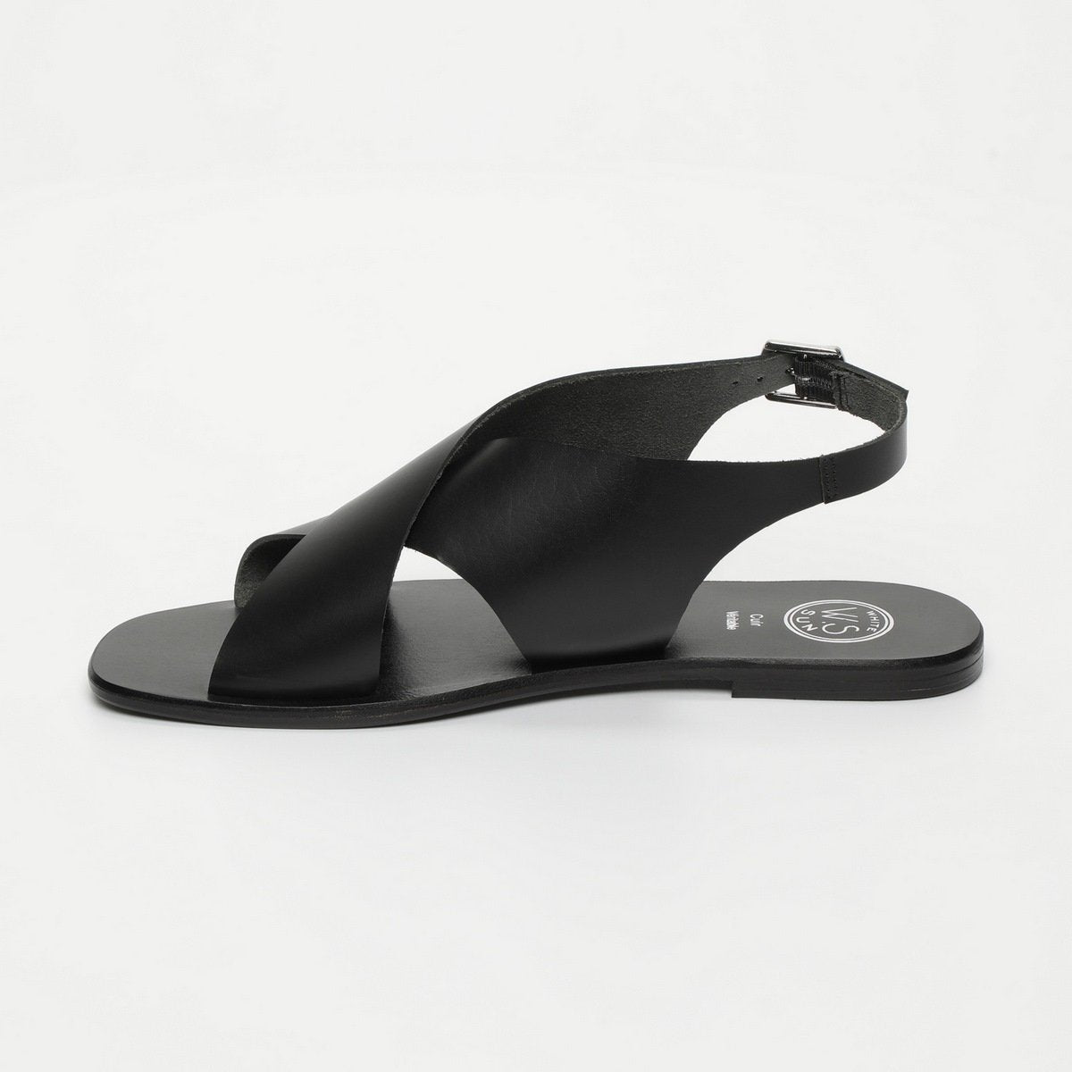 White Sun - Sandales Mawalter - Black Buff - Black