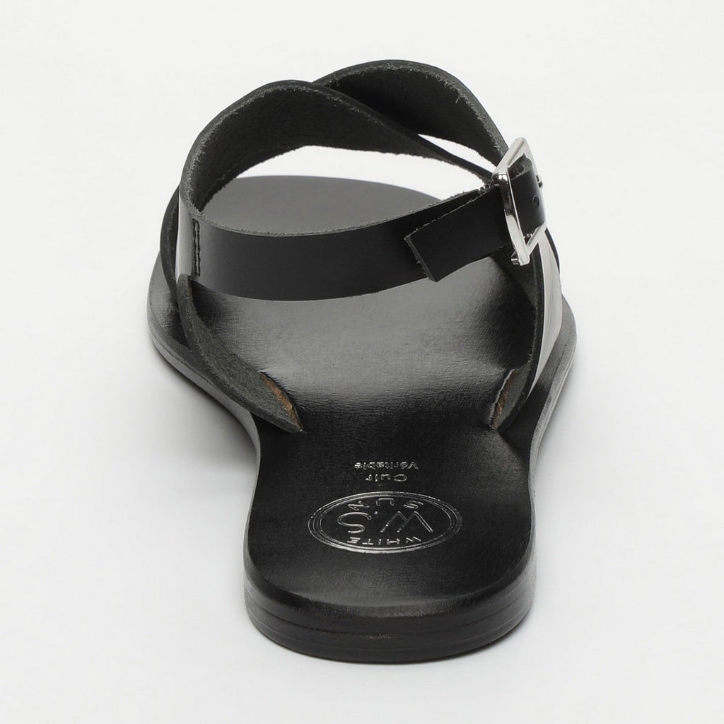 White Sun - Sandales Mawalter - Black Buff - Black