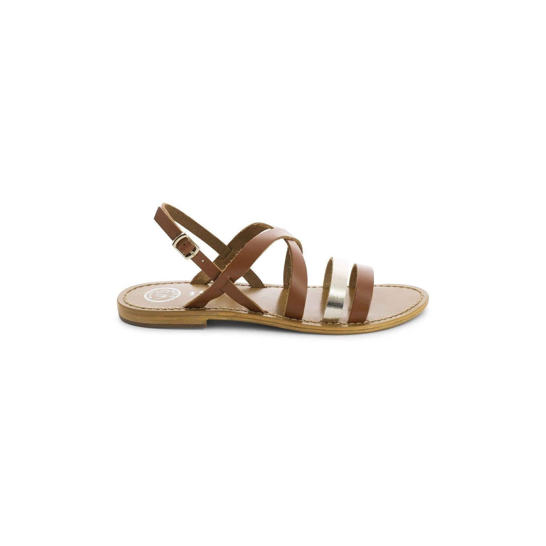 White Sun - Sandalias Paraena - Buff Marron / Buff Gold - Gold+Marron