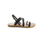 White Sun - Sandalias Paraena - Negro Buff / Oro Buff - Negro+Oro